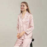19 Momme Jacquard Longt Silk Pajamas