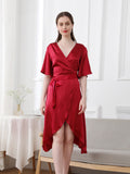 19 Momme V-Neck Silk Dress