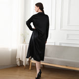 19 Momme Long Silk Shirt Dress