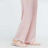 22 Momme Lace Collar Silk Pajamas