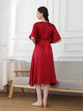19 Momme V-Neck Silk Dress