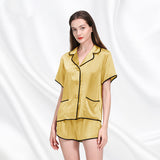 22 Momme Short Basic Silk Pajamas Set
