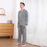 19 Momme Classic Stripe Long Silk Pajamas Set