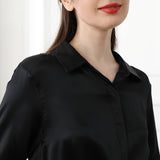 19 Momme Long Silk Shirt Dress