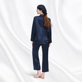 19 Momme Long Sleeve V-Neck Basic Silk Pajamas