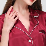 25 Momme Short Basic Silk Pajamas Set