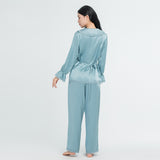 22 Momme Lace Collar Silk Pajamas