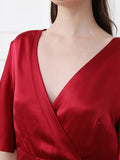 19 Momme V-Neck Silk Dress