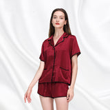 22 Momme Short Basic Silk Pajamas Set