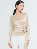 Waist Strap Mulberry Silk Blouse
