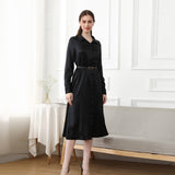 19 Momme Long Silk Shirt Dress