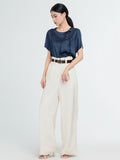 Silk Shirt With Neck Tassels Desgin
