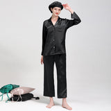 22 Momme Long Sleeve Basic Silk Pajamas Set