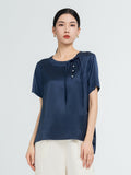 Silk Shirt With Neck Tassels Desgin