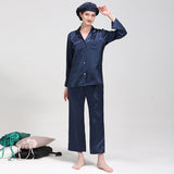 22 Momme Long Sleeve Basic Silk Pajamas Set