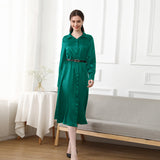 19 Momme Long Silk Shirt Dress