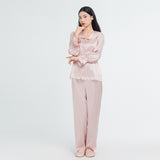 22 Momme Lace Collar Silk Pajamas