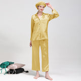22 Momme Long Sleeve Basic Silk Pajamas Set