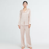 19 Momme V-Neck Chinese Style Silk Pajamas Set