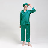 19 Momme Long Sleeve V-Neck Basic Silk Pajamas