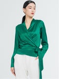 Waist Strap Mulberry Silk Blouse