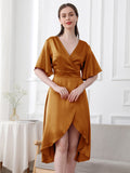 19 Momme V-Neck Silk Dress