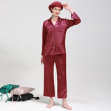 22 Momme Long Sleeve Basic Silk Pajamas Set