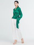 Waist Strap Mulberry Silk Blouse