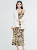 19 Momme Leopard Print Silk Long Dress