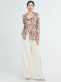 Leopard Printing Silk Shirt