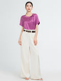 Silk Shirt With Neck Tassels Desgin