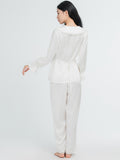 22 Momme Lace Collar Silk Pajamas