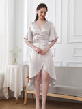 19 Momme V-Neck Silk Dress