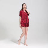 22 Momme Short Basic Silk Pajamas Set