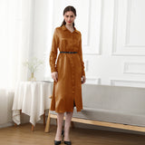 19 Momme Long Silk Shirt Dress