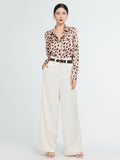 Leopard Printing Silk Shirt