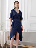 19 Momme V-Neck Silk Dress