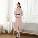 19 Momme Long Silk Shirt Dress