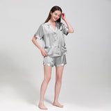 25 Momme Short Basic Silk Pajamas Set