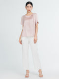 Silk Shirt With Neck Tassels Desgin