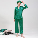 22 Momme Long Sleeve Basic Silk Pajamas Set