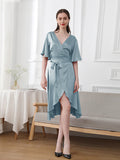 19 Momme V-Neck Silk Dress