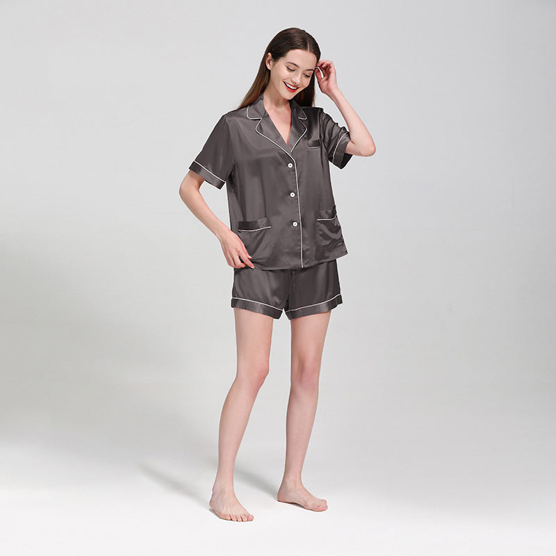 Short Silk Pajamas Set