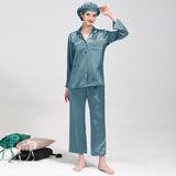 22 Momme Long Sleeve Basic Silk Pajamas Set