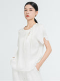 Silk Shirt With Neck Tassels Desgin