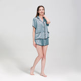 22 Momme Short Basic Silk Pajamas Set