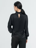 Elegant V-Neck Silk Shirt