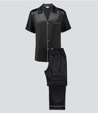 19 Momme Luxury Short Silk Pajamas Set With Piping