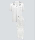 19 Momme Luxury Short Silk Pajamas Set With Piping