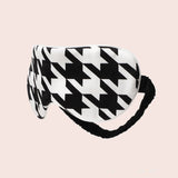 Houndstooth SIlk Sleep Mask
